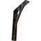 Ekena Millwork Galveston Wrought Iron Bracket, (Single center brace), Antiqued Warm Silver 1 1/2"W x 5 1/2"D x 8"H BKTM01X05X08SGLAWS - alternate 1